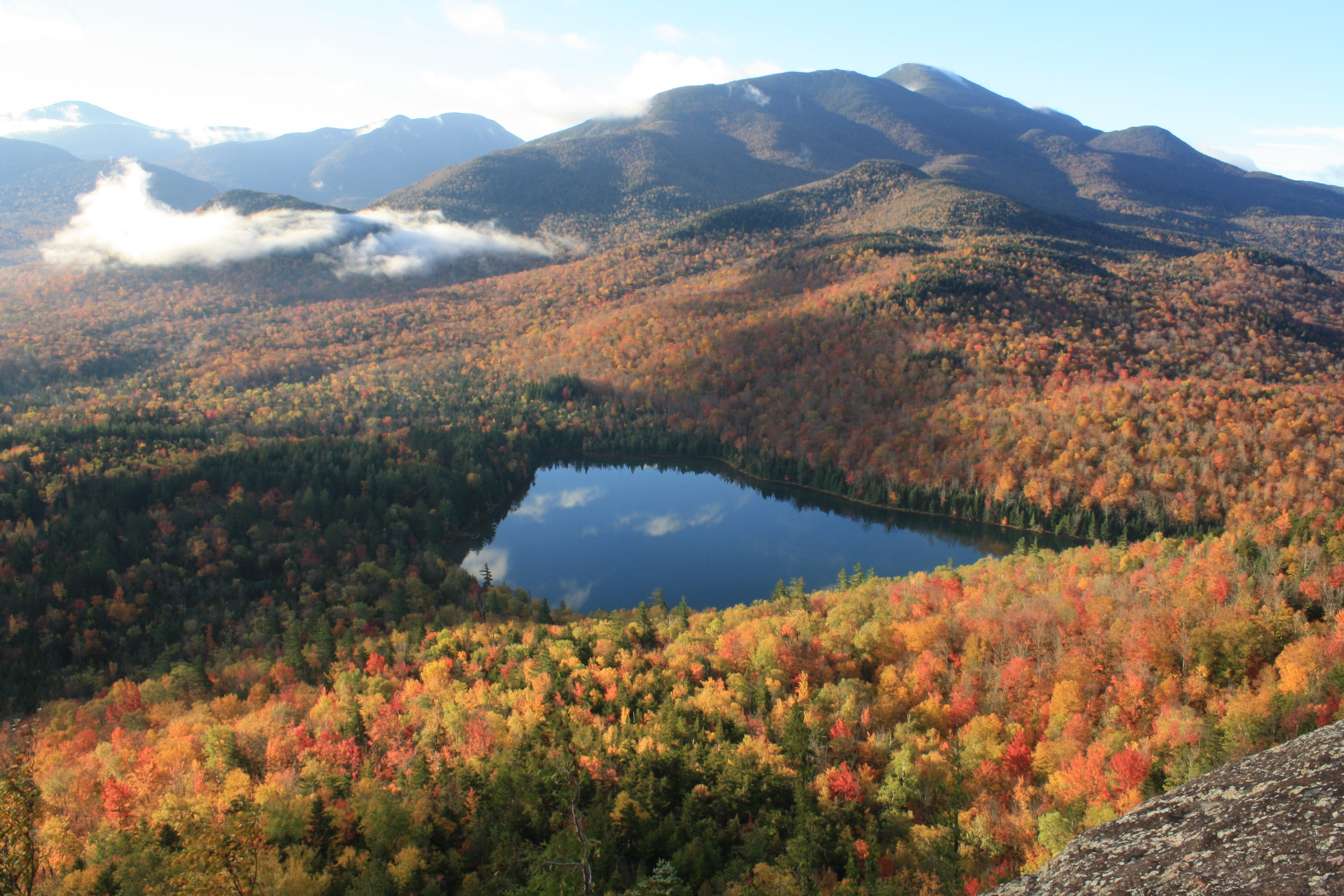 Picture of Heart Lake from the summit of Mount Jo in the Adirondacks